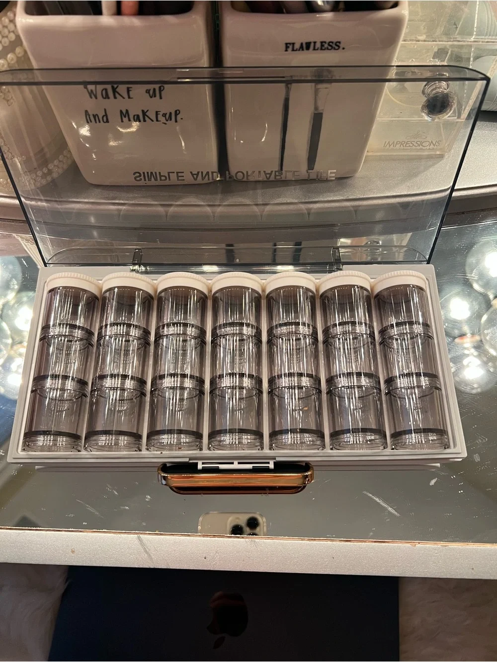 Clear Portable Pill Organizer Box - Transparent